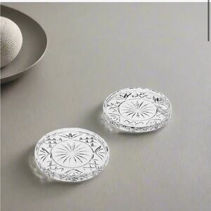 Godinger Dublin Crystal Coasters - 2 sets of 4 coasters
